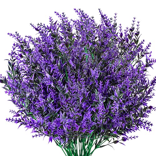 XIAOMOYU 6 Pcs Flowers Artificial of Lavender, Branches of Lavender, Plant of Lavender Decorative Fun Cheng Tianxia - Casa e jardim - lavanda, artificial, decorativo