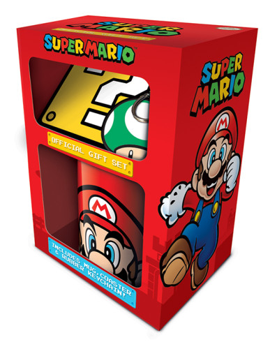 Conjunto de 4 Peças SUPER MARIO Bros. (Mug + Glassware) Pyramid International - Canecas - super mario bros, mug, glassware, cerâmica