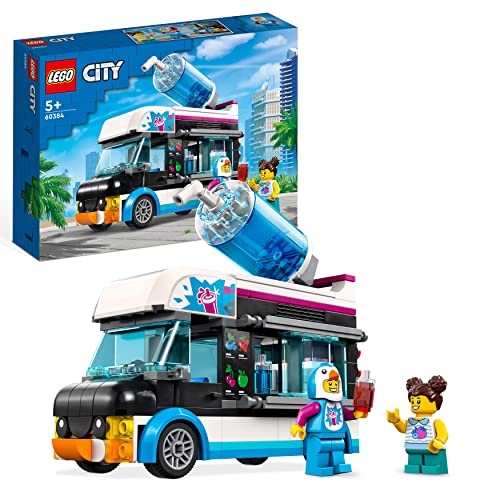 LEGO City: Camião de Sorvete do Pinguim (Idade Mínima: 5 Anos) LEGO - Brinquedos - lego city, Camião de Sorvete, pingüim, Janela aberta, 4 máquinas de sorvete