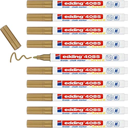Marcador EDDING 4085 Dourado (10 Un) Edding - Marcadores e marcadores de texto - dourado, 10 unidades