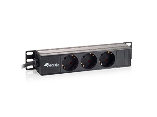 Equip 333299 PDU 1U Preto 3 tomada(s) CA Equip - Filtros de linha e supressores de surtos - 1u, 3 tomadas, plástico, 16A