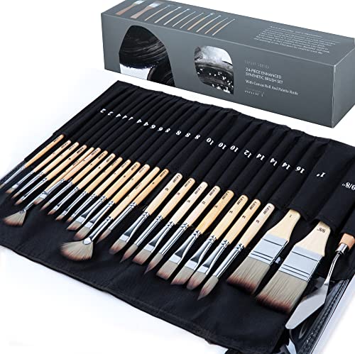 Conjunto 24 Pincéis ARTIFY Madeira e Bambu ARTIFY art supplies - Ferramentas de medição e marcação de artesanato - 24 pincéis, madeira, bambu, alta qualidade