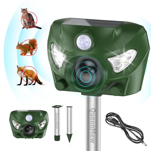 Repelente de Gato OUTDOOR SCENTED SOLAR 5 Modos Queenmew - Controle de pragas - ultrassónico, sensor infravermelho, 5 modos, solar