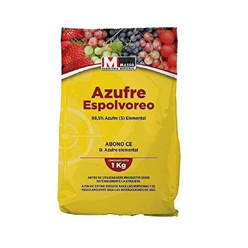 Azufre Massó 98.5% 1Kg (Recondicionado Sinais de Uso) MASSO - Adubos - azufre, masso, 98.5%, micronizado, cobertura