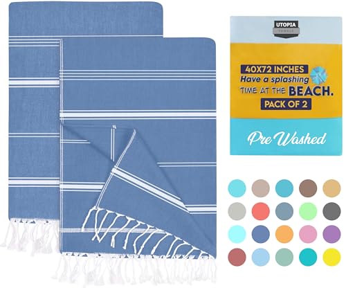 Toalha de Praia UTOPIA TOWELS Turcos Azul Marinho 100 X 180 Cm Utopia Towels - Toalhas de praia - algodão, turcos, azul marinho, 100x180 cm