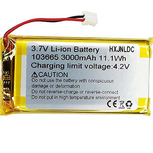 Bateria Polimerizável de Íon-Lítio DC 3,7V 3000mAh 103665 HXJN - Baterias para telefone sem fio - 3,7V, 3000mAh, polimerizável, ion-lítio