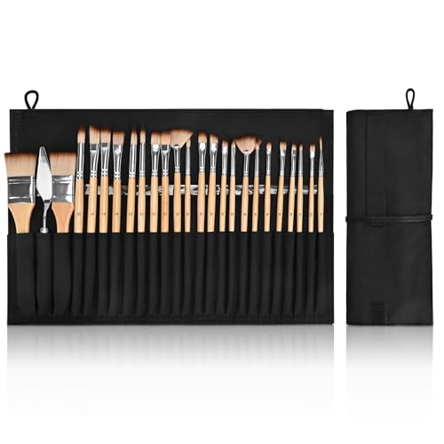 Conjunto de 24 Pincéis LARKUMIO (Multicor) Larkumio - Pincéis de pintura - conjunto, 24 peças, multicor, estuche, lona