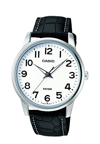 Relógio Homem CASIO Mtp-1303 (Aço e Couro - Preto) Casio - Relógios - homem, aço, couro, preto