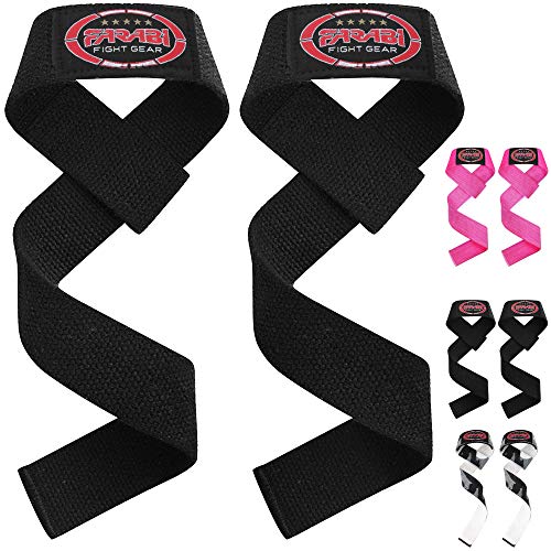 Frabi Wrist Straps Weight Lifting Wrist Straps Gym Wrist Support Powerlifting Wrist Strap Wrist Wrap Crossfit Lifting Wraps Farabi Sports - Luvas de levantamento de peso e suportes para as mãos - poderlifting, crossfit, apoio, ajuste