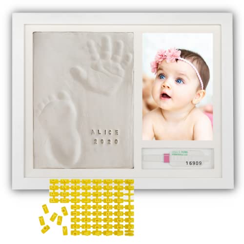 Kit Piti Cot 3 em 1 com Moldura de Impressão de Pés e Mãos PITI COT COMPANY - Porta-retratos - kit piti cot, 3 em 1, moldura impressão, pés, mãos