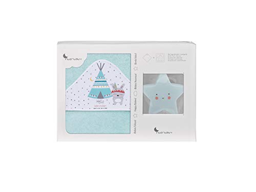 Toalha de Banho INTERBABY Oso Verde com Lâmpada Estrelas Interbaby - Toalhas de banho e panos de limpeza - toalha, banho, interbaby, oso verde, lâmpada estrelas