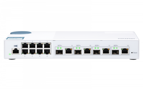 Switch QNAP QSW-M408-4C L2 10/100/1000 1U QNAP - Concentradores e comutadores - Switch, qnapp, qsw-m408-4c, l2, 10/100/1000, 1u