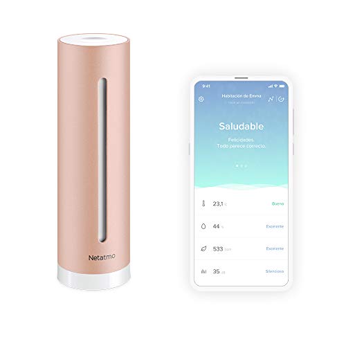 Sensor Ambiental NETATMO NHC-EC (Recondicionado Como Novo) Netatmo - Medidores de qualidade do ar - smartphone, bluetooth, rosa