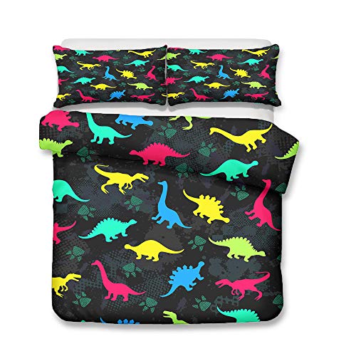Conjunto edredões MORBUY Dino (Algodão - 220x240 cm) Morbuy-shop - Roupa de cama - algodão, 220x240 cm, dinossauros, 50x75 cm