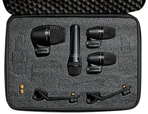 Kit de Bateria Shure Pga Drumkit 4 Preto Shure - Microfones - kit, bateria, shure, pga drumkit 4, preto