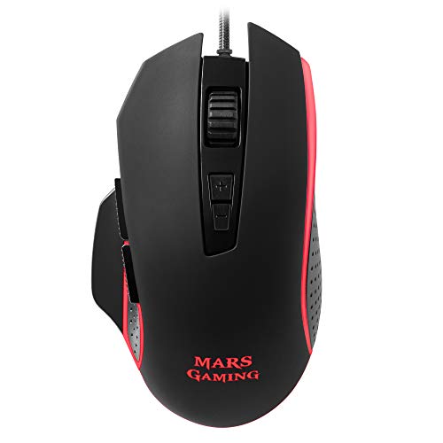 Rato Gaming MARS GAMING MM018 (Ótico - 4800 dpi - Preto) Mars Gaming - Ratos e trackballs - óptico, 4800 dpi, preto