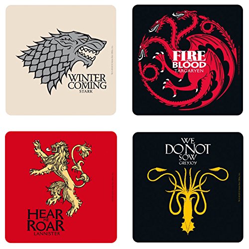 Conjunto 4 Peças de Vidro ABYSTYLE House of Cards ABYstyle - Utensílios de mesa - conjunto, 4 peças, vidro, abystyle, house of cards, game of thrones