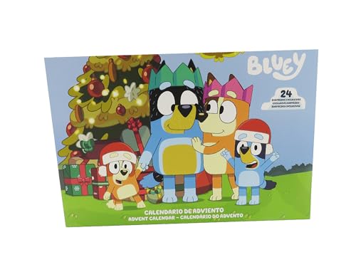 Calendário do Advento BLUEY (Idade Mínima Recomendada: 3 anos) CYP BRANDS - Roupa - surpresas, autocolantes, selos, braçalete