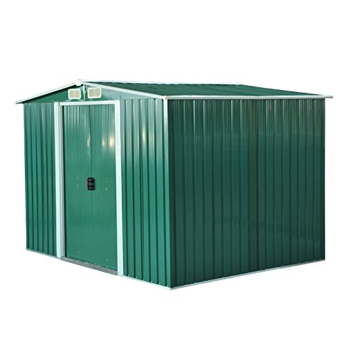 Armário de Jardim Outsunny | Aço Galvanizado - 258 x 206 x 178 cm Outsunny - Estruturas externas - aço galvanizado, 258x206x178 cm