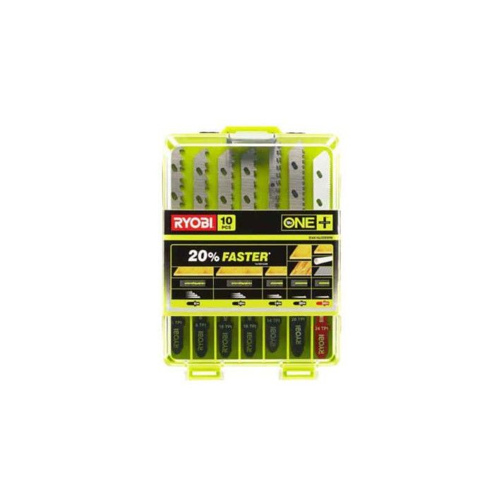 Conjunto de Discos para Serra Tico-Tico RYOBI Rak10JsBwm Ryobi - Lâminas de serra - preto, plástico, serra de calar, 6 peças
