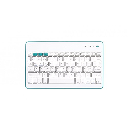 Silverht 111936640199 Teclado para Dispositivos Móveis Azul Branco Bluetooth/Micro-Usc Silver HT - Teclados - bluetooth, micro-usb, layout espanhol
