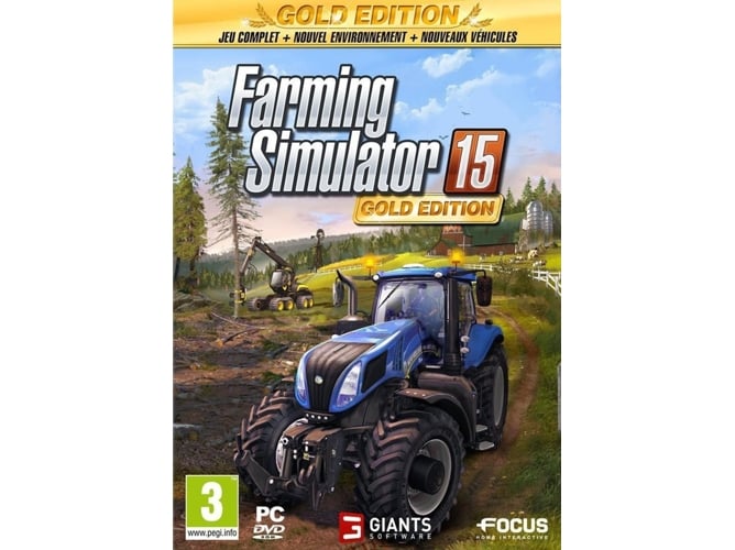 Jogo PC Farming Simulator 15 Gold Edition (M3 - Maturity Level: E) FOCUS - Software de jogos de vídeo - fazenda, equipamentos agrícolas, animais, actividades