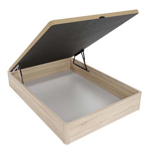 Cama com roupeiro HOMEY (Castanho - Madeira - 90x190 cm) Homey - Camas e estruturas de cama - castanho, madeira, 90x190 cm