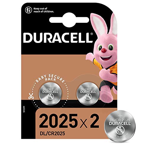 Pilhas Não Recarregáveis DURACELL CR2025 (2 unidades) Duracell - Baterias de uso geral - alcalinas, CR2025, sem fios, pequenos aparelhos