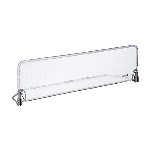 Barreira de segurança para cama safety 1st cinza 150cm (Puericultura - Protecção) Safety 1st - Grade de segurança para bebês - 150cm, alumínio, tecido, trava automática