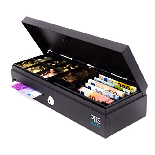 Caixa Registadora POS VALLEY com Porta-Moedas POS VALLEY - Acessórios de caixa registradora e terminal pos - porta moedas, bilhetes, fecho automático, chave de segurança