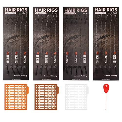 Luroad Carp Fishing Aparatos para o Cabelo 20 Peças Curva Hook Luroad - Anzóis de pesca - carp fishing, aparatos, cabelo, curva hook