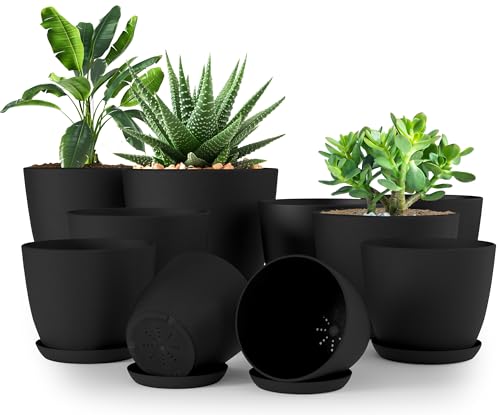 Vaso UTOPIA HOME Pack de 10 Vasos com Drenagem Utopia Home - Vasos e canteiros - polipropileno, design moderno, drenagem, 10 vasos