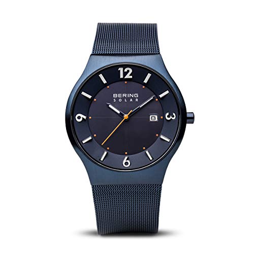 Relógio Masculino Bering Solar com Cordão de Aço Inoxidável BERING - Relógios - aço inoxidável, cr2032, azul