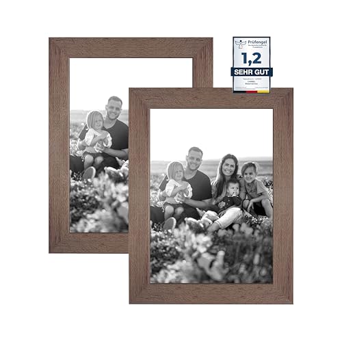 Conjunto de 2 Molduras CABEL Madeira e Vidro CABBEL - Porta-retratos - conjunto, molduras, cabel, madeira, vidro