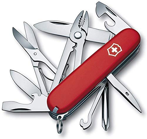 VPMKP-Victorinox-Taschenmesser-Deluxe-Tinker-17-Funktionen-Phillips-Schraubendreher-Kombizange-Schere-Rot Victorinox - Ferramentas multifuncionais e facas - 17 funções, chave inglesa, chave para torquês, tesoura, gancho multiusos