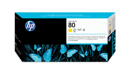 Cabeça de impressão hp no.80 yellow printhead and cleaner HP - Cabeças de impressão - impressão, limpa-cabeça, tinteiros, duração