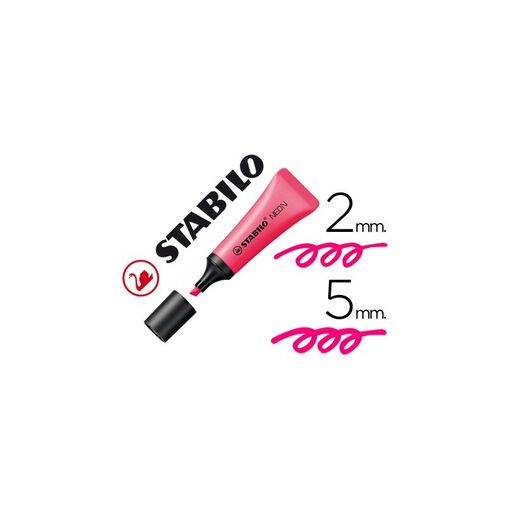 Marcador Fluorescente STABILO Neon (Multicor) Stabilo - Marcadores e marcadores de texto - fluorescente, antissecação, 8h, cores vivas