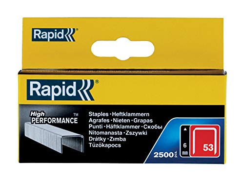 Agrafador RAPID 53/6 para Autoclave (2500 uds) Rapid - Grampos - aço inoxidável, 2500 uds, ponta afiada, filamentos galvanizados