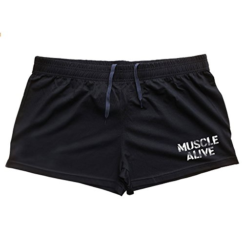 Calções para Homem MUSCLEALIVE Gym Sports Preto para Fitness (L) Muscle Alive - Calções - homem, fitness, preto, L