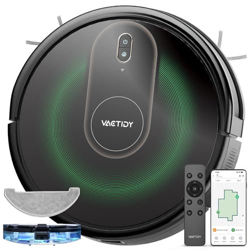 Aspirador Robô VACTIDY Nimble T8 (Autonomia: 120 min - Branco) Vactidy - Aspiradores - autonomia 120 min, tecnologia giroscópica, sistema de limpeza a vapor, 0,5 litros