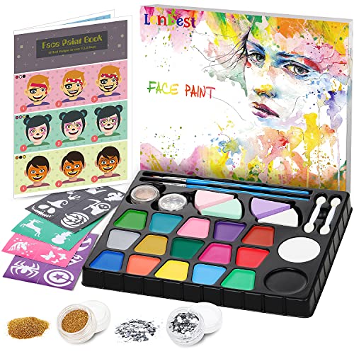 Pinturas Faciais LENBEST Para Crianças 17 Cores Lenbest - Maquiagem de fantasia e palco - macias, 17 cores, fácil de usar, crianças