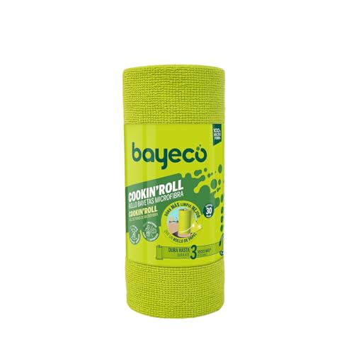 BAYECO COOKIN ROLL (Recondicionado Como Novo) BAYECO - Panos de limpeza de loja e panos de limpeza de uso geral - 30 pés, microfibras, multi-uso, limpeza