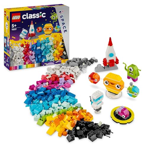 LEGO Classic: Planetas Espaciales Creativos (Idade Mínima Recomendada: 5 anos) LEGO - Blocos de encaixe - planetas espaciais, 5 anos, foguetão, astronautas