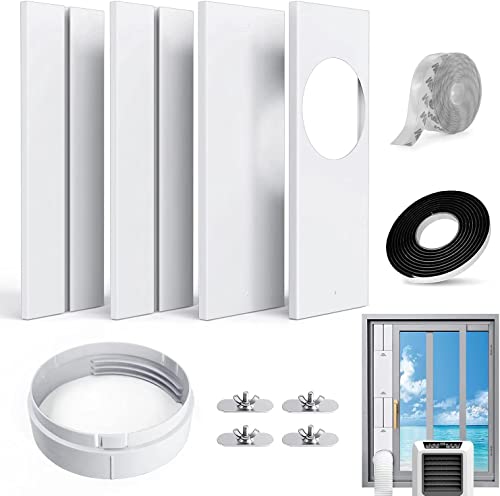 Kit de sellos de ventanas universal para aire acondicionado portátil de manguera de escape LINFKY - Mangueiras pneumáticas - conjunto, pvc, universal, branco