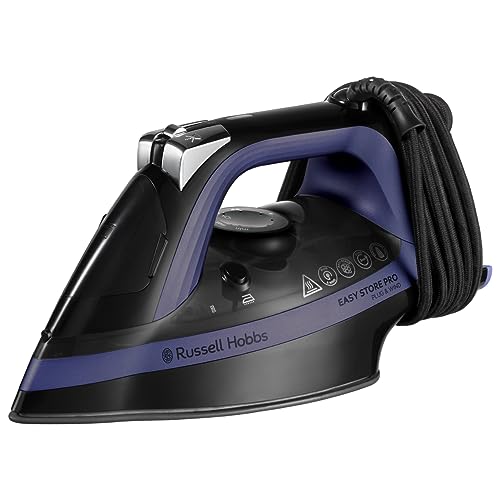 Ferro a Vapor RUSSELL HOBBS Easy Store Pro (Jato vapor: 200 g/min - Base: Cerâmica) Russell Hobbs - Ferros de engomar - jato vapor, cerâmica, spray, anti-gota, limpeza automática
