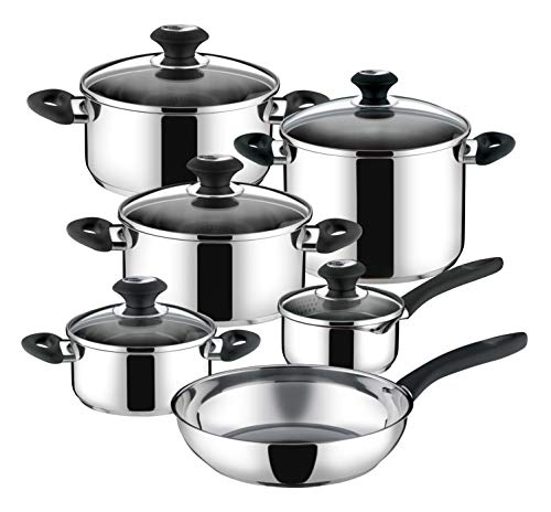 Conjunto de Panelas e Tachos PRESTO Aço Inoxidável Tescoma - Conjuntos de panelas - aço inoxidável, 1 l, conjunto