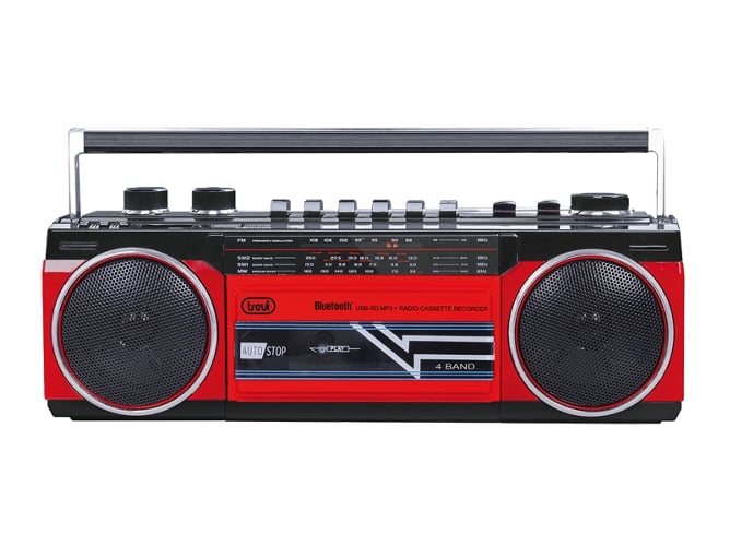 Rádio Despertador TREVI RR-501BT (Vermelho - Digital - Alarme Duplo) Trevi - Radios - rádio despertador, trevi rr-501bt, vermelho, digital, alarme duplo