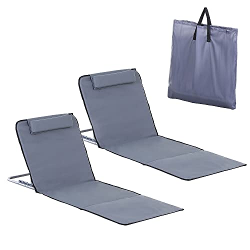 Conjunto de 2 Espreguiçadeiras Outsunny | 134 x 48 x 33-43 cm - Cinzento Outsunny - Móveis de exterior - conjunto, espreguiçadeiras, outsunny, cinzento