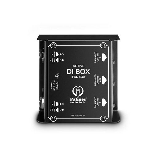 Palmer Pan04A Caixa de Injeção Direita Ativa de 2 Canais Palmer - Componentes de áudio - caixa de injeção, 2 canais, jack 6,3mm, xlr