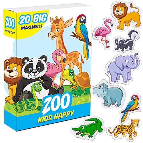 Brinquedo Educativo MAGDUM Zoo Animals Magnets MAGDUM - Brinquedos - educativo, animais, magnéticos, criar